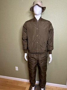 VTG Cabela's USA Men's Brown Puffer  Thermal Insulated Pants and Top Sz Med Reg