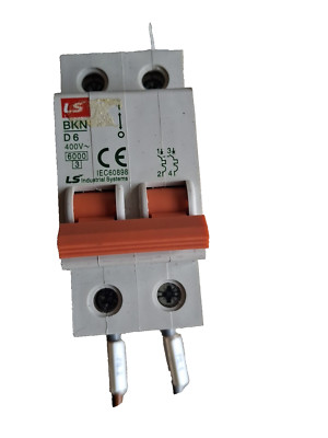 LS INDUSTRIAL SYSTEMS BKN D6 6 AMP 6KA ZWEIPOLIGER MCB SCHUTZSCHALTER