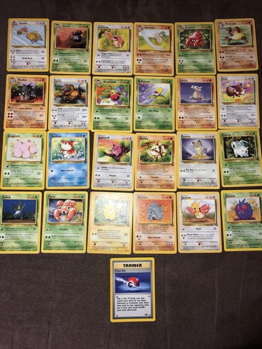 LOT of 25 JUNGLE Pokemon cards #36/64-#36-39,41,43,45, 47-64 no dups nice