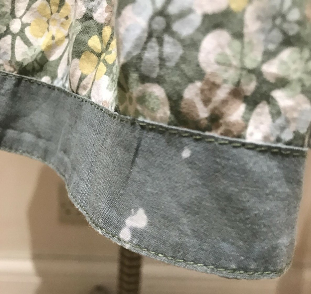 Vintage 1970s Floral Tiered Skirt - 13" across elasticated waist, un-stretched 7