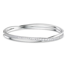 Swarovski Hyperbola bangle bracelet White Rhodium plated 5572726 Gift For Her