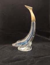 Vintage Avon Dolphin Glass Bottle Decanter FREE P&P