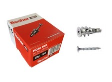 FISCHER GKM FIXINGS PLASTER BOARD DOWEL Ø 4-5 X 31MM FIXINGS SCREWS INCLUDED