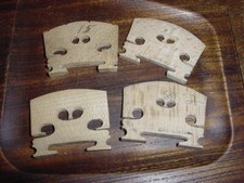 FOUR VINTAGE DRESDEN VIOLIN BRIDGE 4/4 AGED NEW OLD STOCK