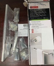 Delta Foundations 2 out of 3-Piece Bath Hardware Set, Chrome towel paper holder