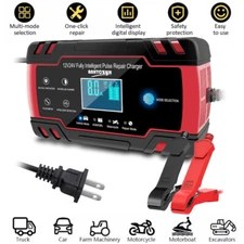 Automatic Car Battery Charger 12V/24V 8A/4A Trickle Maintainer for AGM Marine