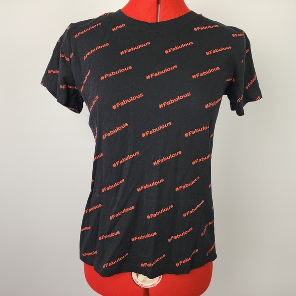 Stradivarius Shirt Womens Small Black Short Sleeve Tee T-Shirt #Fabulous - 828