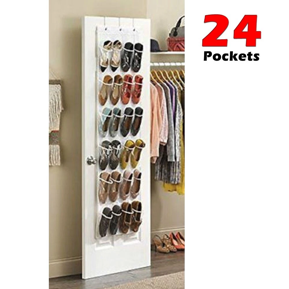 Mdesign Fabric Over Door Hanging Office Storage, 4 Pockets, 2 Pack