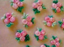 Lot of 25 Pink Roses Embroidered Appliques Sew On Lingerie Craft Notions Chic