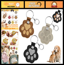 Pet Memorial Keychain for Dogs  Cats, Leather Paw Print Keepsake Gift, Pet Love