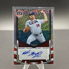Ethan McElvain Auto 2025 Panini USA Stars & Stripes Rookie Silver Holo /49