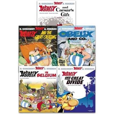 Asterix Series 5 Collection 5 Books Set (Book 21-25) (Asterix and Caesars Gift, 