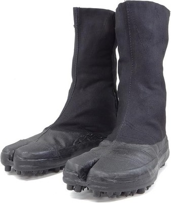 ZK Japanese Rikio JIKA TABI Boots Ninja Shoes High Black Spike spk10 Tabi Japan