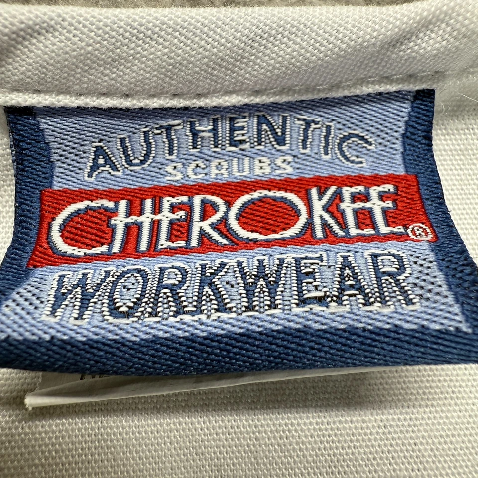 Chaqueta Médica Cherokee Workwear Originales Para Hombre Frente a Presión Blanca Talla S Foto 2 de 4