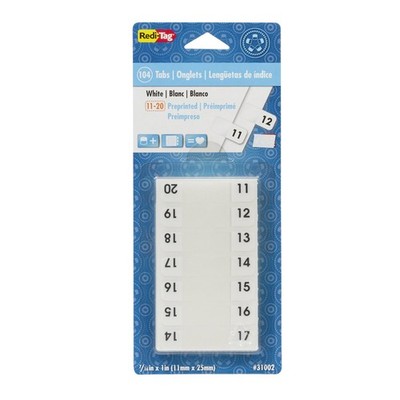 Numbered Tabs, 11-20 Pre-Printed Divider Tabs, Permanent Adhesive Index Label...