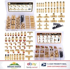 Durable Brass Air Line Fittings Kit with NPT Thread and Quick Connect Types