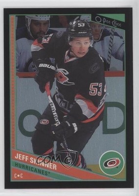 2013-14 O-Pee-Chee Black Rainbow Foil 81/100 Jeff Skinner #385 1s8