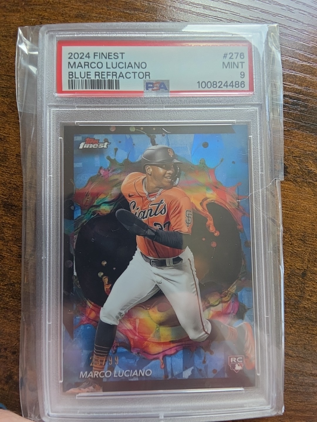 2024 Topps Finest - Rare Marco Luciano #276 Blue Refractor /99 (RC)