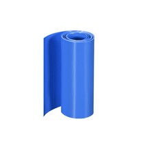 PVC Heat Shrink Pipe 125mm Flat Double Layer Pass 18650 2M Blue