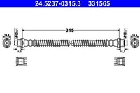 NEU - ATE 24.5237-0315.3 Bremsschlauch FüR VW