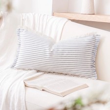 Decorative Boho Long Lumbar Pillow Cover 16x26,Super Soft Cotton Modern Long ...