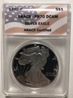 1996 P American Silver Eagle $1 Coin ~ PR70 DCAM ANACS Authenicated