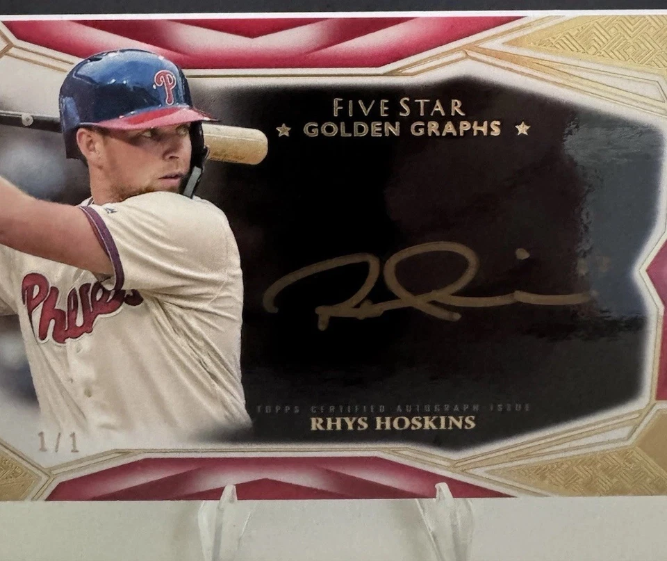 1/1 ‘19 Topps Five Star Golden Graphs Rhys Hoskins #GG-RH SuperFractor Phillies - Image 3 of 4