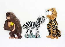 3 Vintage Burwood Zoo Nursery wall hanging Animals decor / 1970s set of 3 Animal