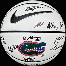 2024-25 FLORIDA GATORS TEAM SIGNED NIKE BASKETBALL TODD GOLDEN CLAYTON JR PSA