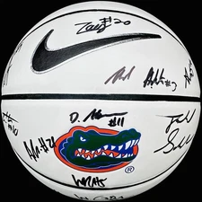 2024-25 FLORIDA GATORS TEAM SIGNED NIKE BASKETBALL TODD GOLDEN CLAYTON JR PSA