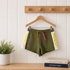 POLO Ralph Lauren Toddler Girls Green Logo Sweat Shorts Size 4T Casual Neon