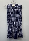 Michael Michael Kors Women's Navy Geometric Ikat Print Sleeveless Romper Sz P — photo 1