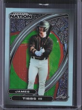 2026 Leaf Baseball Nation #91 James Tibbs III Silver Prismatic #/75