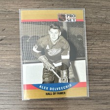 Pro Set 1990-91 Alex Delvecchio #658 Detroit Red Wings Hall of Famer NHL Card