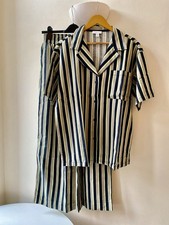 Topshop Linen Blend Co-Ord Set UK 10 Striped Shirt And trousers | Holiday Outfit