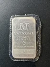 Vintage 1 Troy Oz .999 Fine Silver Bar National Refiners Sealed Ounce Rare (A)