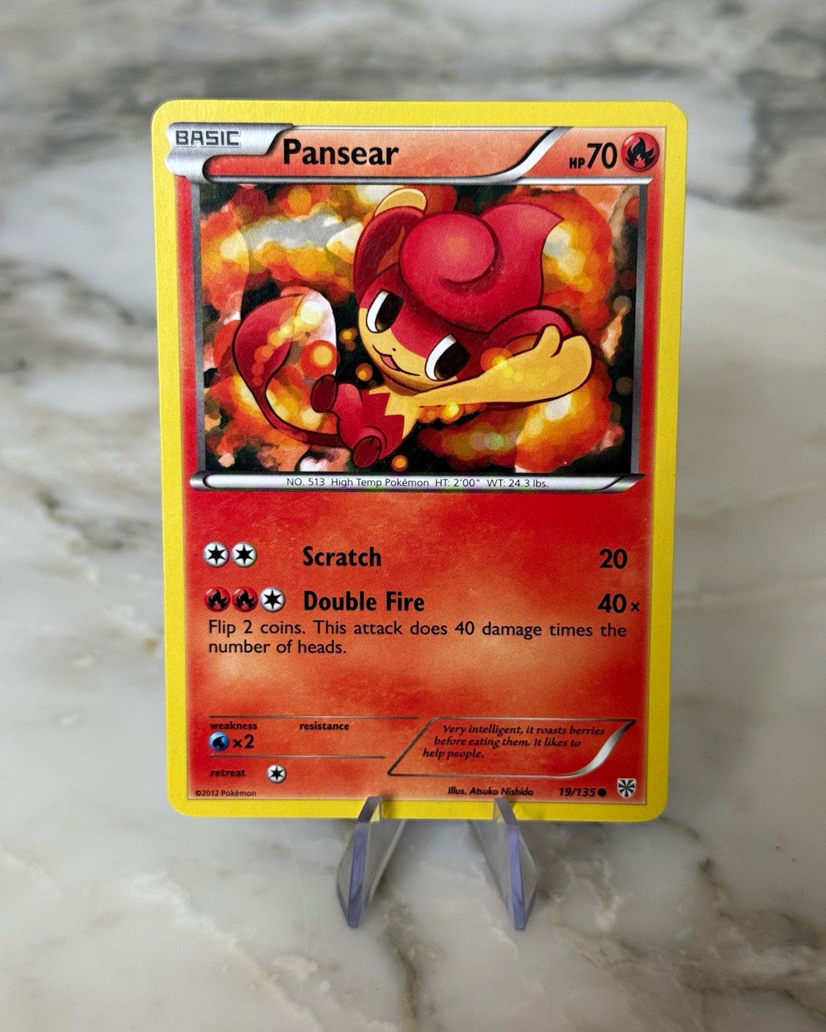 Pokemon - Pansear 19/135 - Common - Plasma Storm - NM