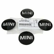 4 x For BMW Mini Cooper Wheel Cap Center Emblem Cooper Mini Sticker 2IN/50MM US