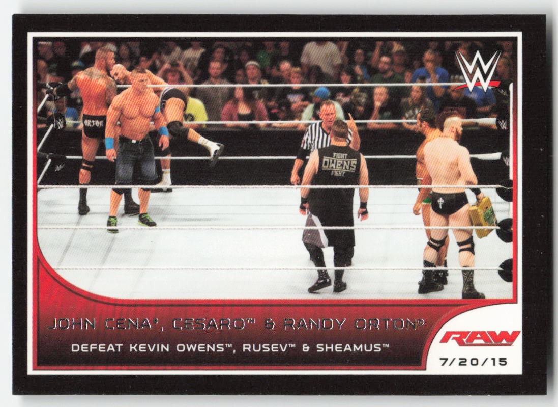 2016 Topps WWE Road to Wrestlemania John Cena Cesaro Randy Orton #67