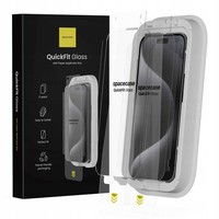 Spacecase Tempered Glass Quickfit FüR Iphone 15 Pro Max Bildschirmschutz