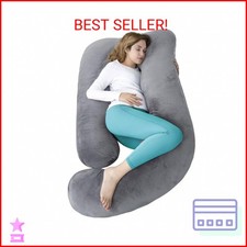 AMCATON 60 Inch Pregnancy Pillow for Sleeping, Extra Large U Shaped Body Pillow,