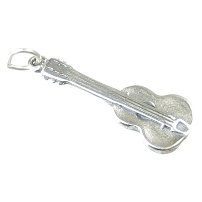 Spanische Gitarre Sterlingsilber Charm .925 x 1 Gitarre Musik Charms