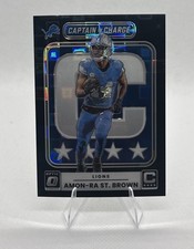 2025 Donruss Optic Captain in Charge Amon-Ra St. Brown Lions Black Pandora /149