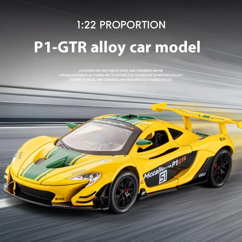 1:22 McLaren P1 GTR Supercar Alloy Metal Diecast Model Car Model Vehicle Gifts
