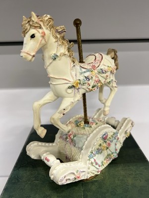 Westland Carousel Vintage  Musical Wind Up Rocking Horse