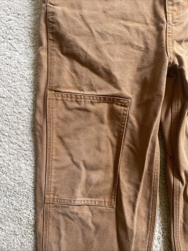 Carhartt Youth Canvas Double Knee Brown Overalls-Size 8 - Picture 7 of 23