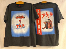 Vintage Akira Anime 1988 Fashion Victim Manga Katsuhiro Sz.L Black Shirt REPRINT
