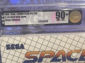 1986 SEGA Space Harrier Commodore 64 C64 128 Big Box PC VGA Graded 90+ SEALED