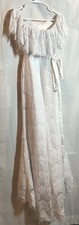 NWT JJ's House 6 WHITE Lace Wedding Formal Dress 34.5" Bust; 27.5" Waist