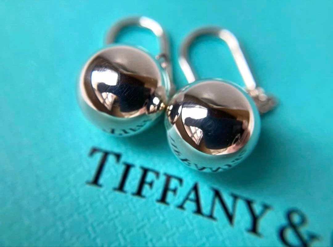 Tiffany & Co. HardWear Sterlingsilber 10 mm Kugel Ohrhänger Paar